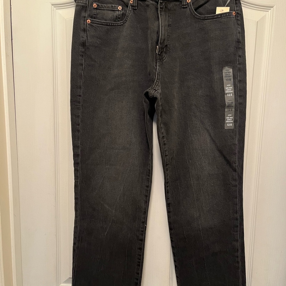 Aeropostale Women's Black Straight Leg Jeans